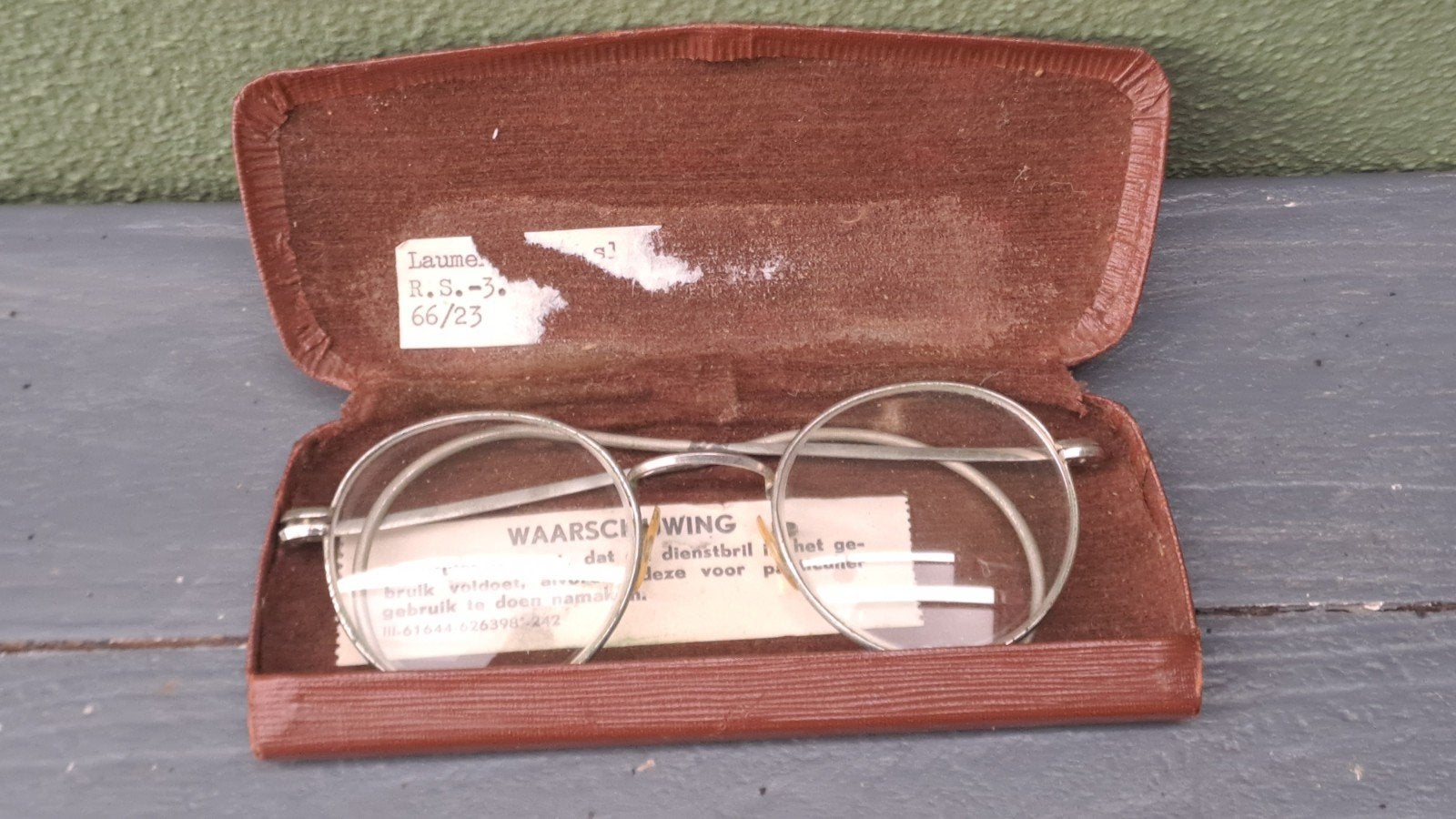 Vintage Dienstbril met etui, Overige typen, Onbekend, Ophalen of Verzenden, Onbekend