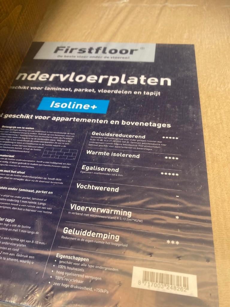 Ondervloerplaten, Ophalen, 30 cm of meer, 50 tot 150 cm, Nieuw