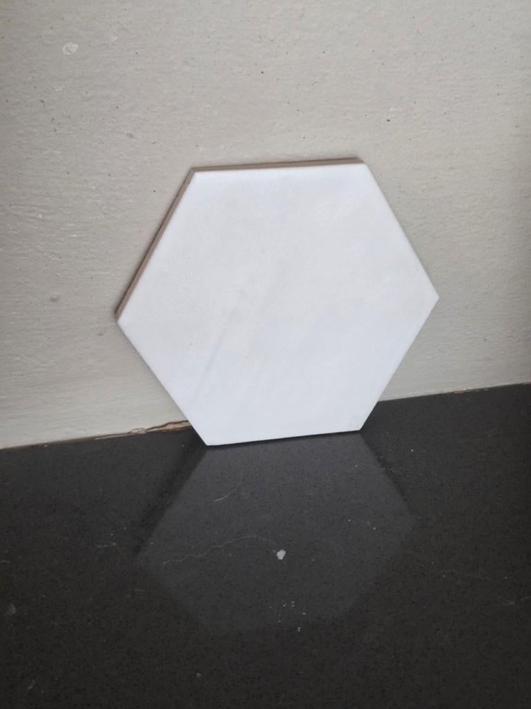 Hexagon tegels, mat wit - Jan Groen, Ophalen, Nieuw, Minder dan 20 cm, Minder dan 20 cm