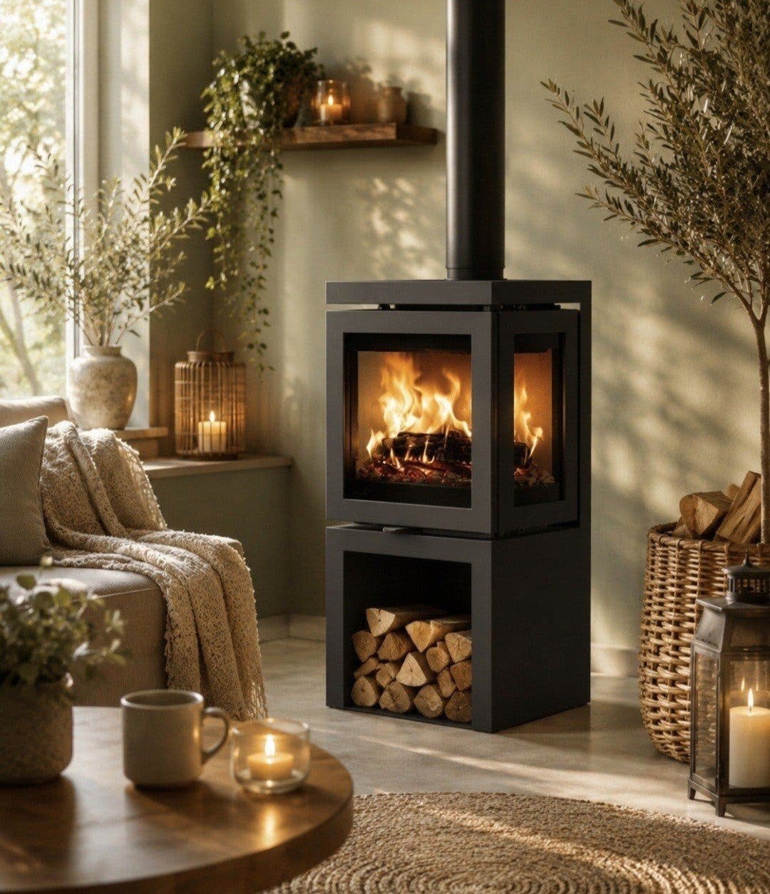 Houtkachel Dik Geurts Vidar Triple Small Store nieuw €3195,-, Ophalen, Vrijstaand, Hout, Nieuw