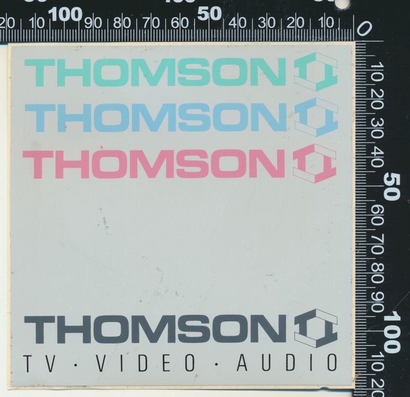 Sticker: Thomson TV Video Audio, Ophalen of Verzenden, Zo goed als nieuw, Bedrijf of Vereniging