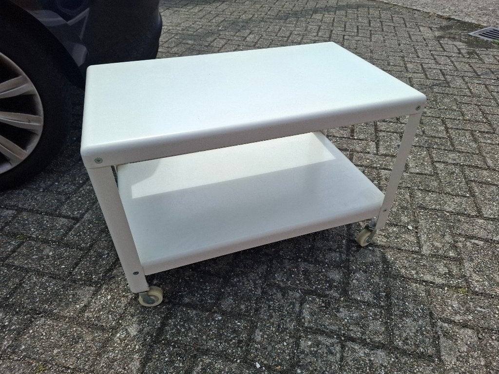 Ikea ps tafeltje kastje op wielen, Ophalen, 50 tot 100 cm, Zo goed als nieuw, Metaal