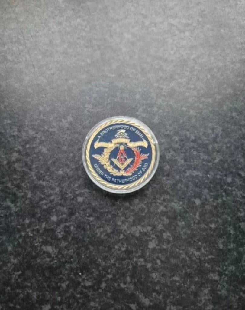 Freemasonry Masonic Brotherhoord/ Vrij metselaar coin / munt, Ophalen of Verzenden, Buitenland, Munten