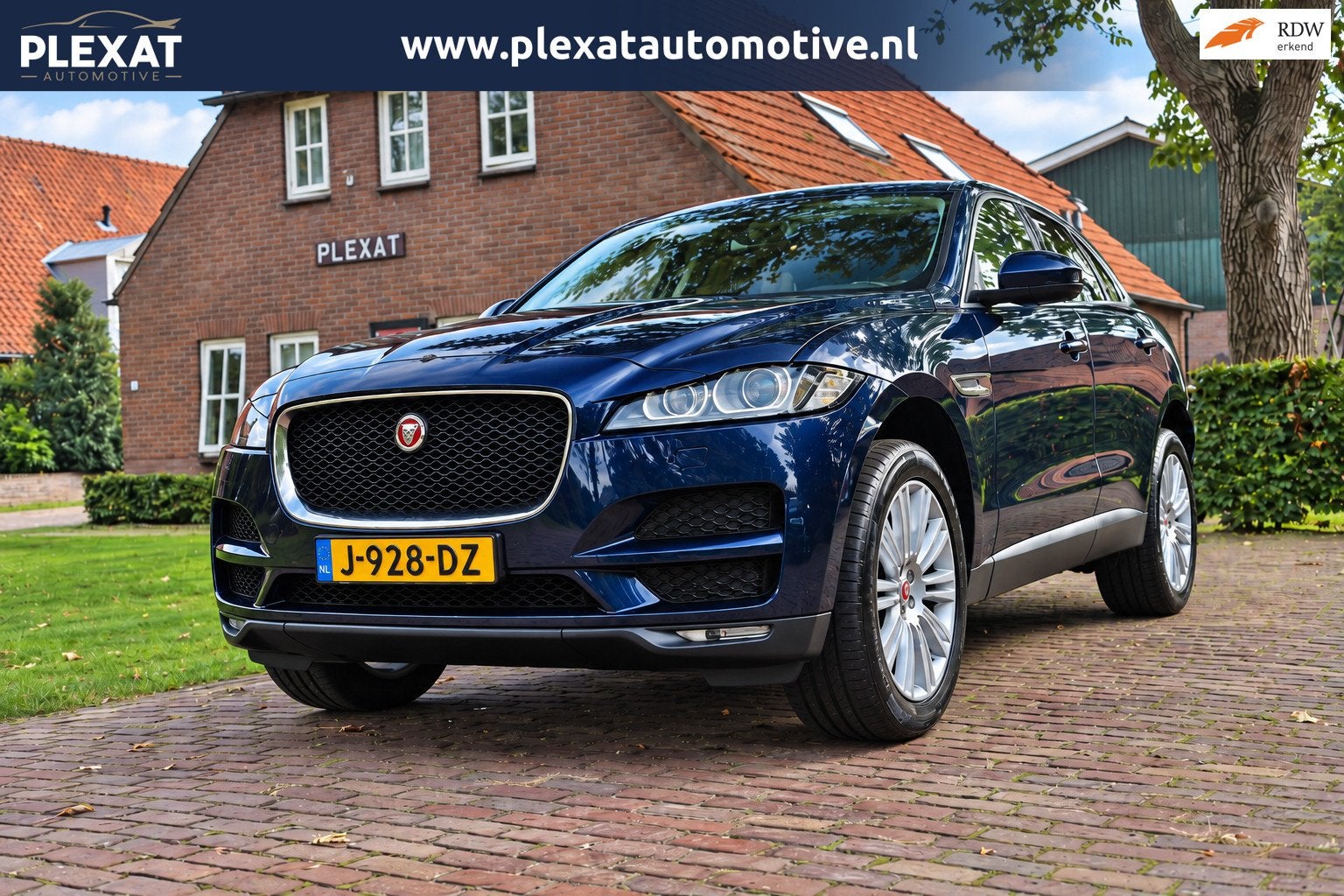 Jaguar F-PACE 2.0 Portfolio AWD 25t Aut. | Lederen Interieur, Gebruikt, 4 cilinders, Blauw, Leder