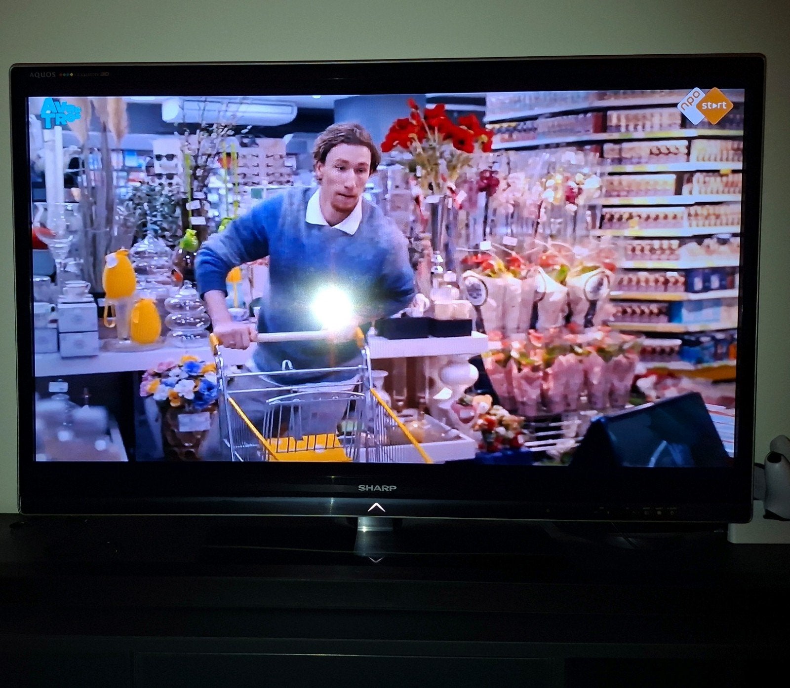 47 Inch Sharp Aquos TV met afstandsbediening, Audio, Tv en Foto, Ophalen, Gebruikt, 50 Hz, LCD