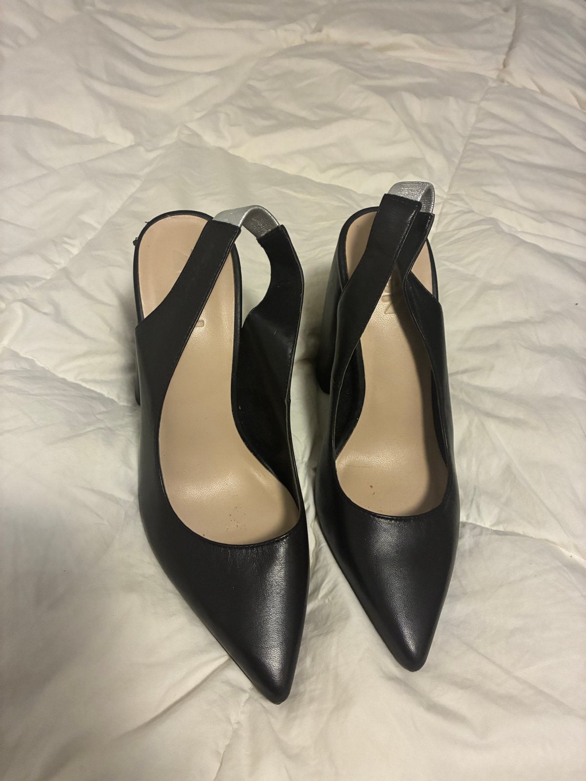 Zwarte pumps met blokhak - Maat 36, Kleding | Dames, Ophalen of Verzenden, Zo goed als nieuw, Zwart, Pumps