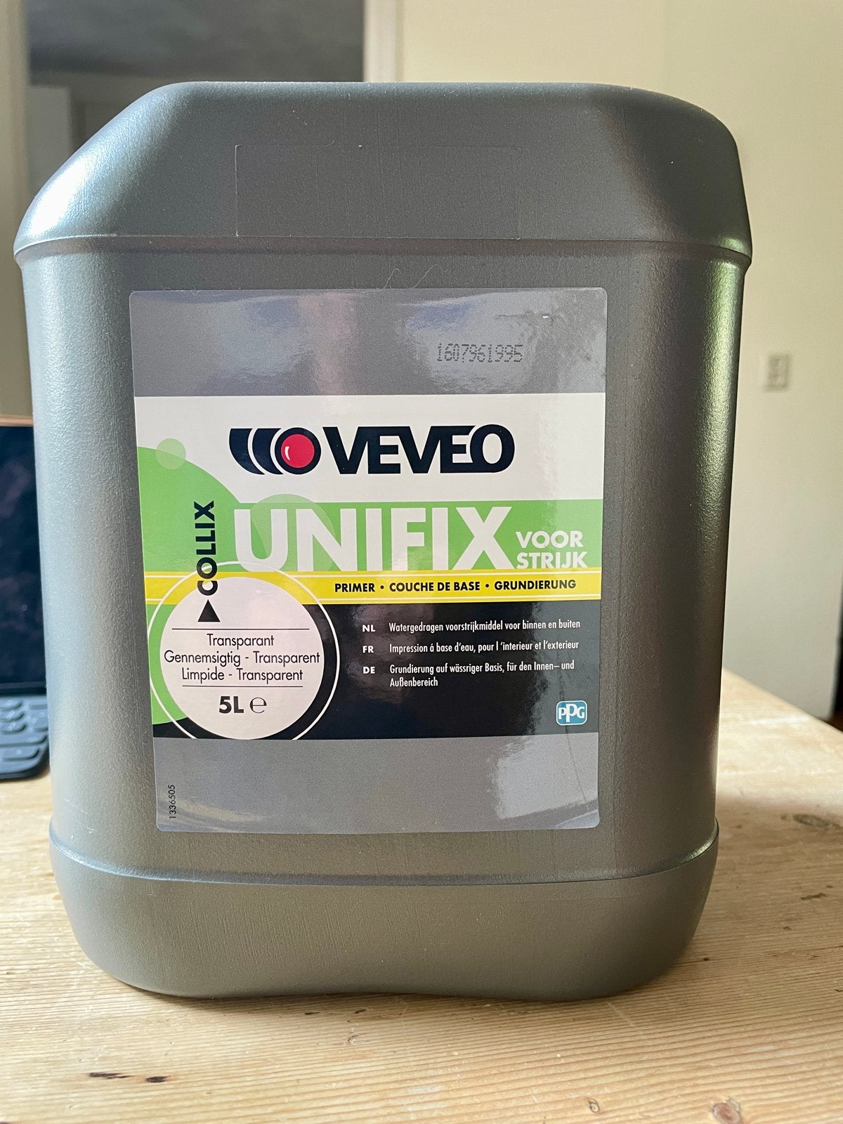 Verveo Unifix Voorstrijk - 5L Transparant, Doe-het-zelf en Verbouw, Ophalen, Overige kleuren, 5 tot 10 liter, Nieuw