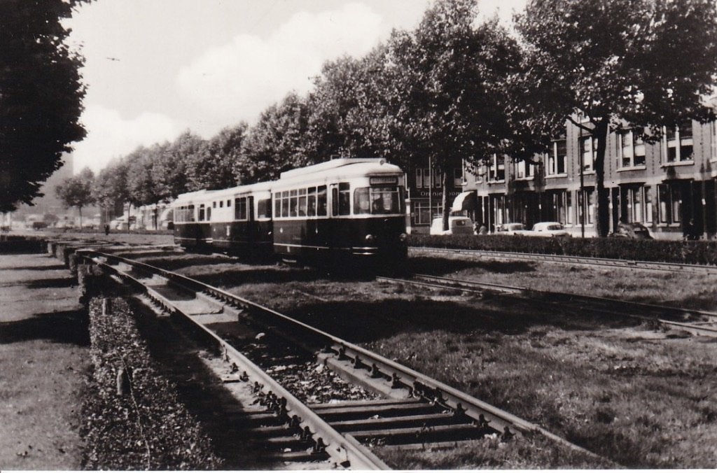 735W Rotterdam Putselaan trambaan met R.T.M. lokaal spoor, Ophalen of Verzenden, 1960 tot 1980, Ongelopen, Zuid-Holland