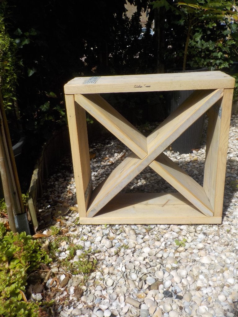 wijnrek steigerplank hout GRATIS, Huis en Inrichting, Woonaccessoires | Wijnrekken, Ophalen, Zo goed als nieuw, Hout, 5 tot 15 flessen