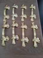 8 vintage zamac handgrepen, Doe-het-zelf en Verbouw, Hang- en Sluitwerk, Ophalen of Verzenden, Zo goed als nieuw, Overige typen