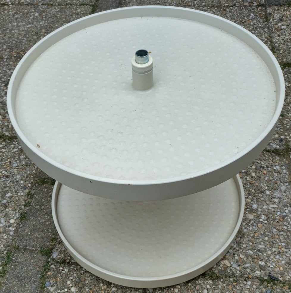 Gebruikte dubbele draaiplateau doorsnede 48cm, Overige typen, Ophalen of Verzenden, Gebruikt, Kunststof