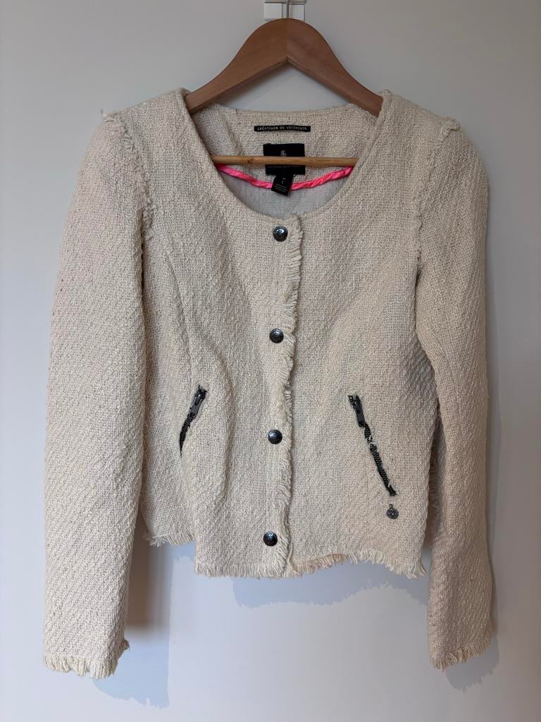 Maison Scotch jasje, maat 1, Wit, Ophalen of Verzenden, Zo goed als nieuw, Jasje