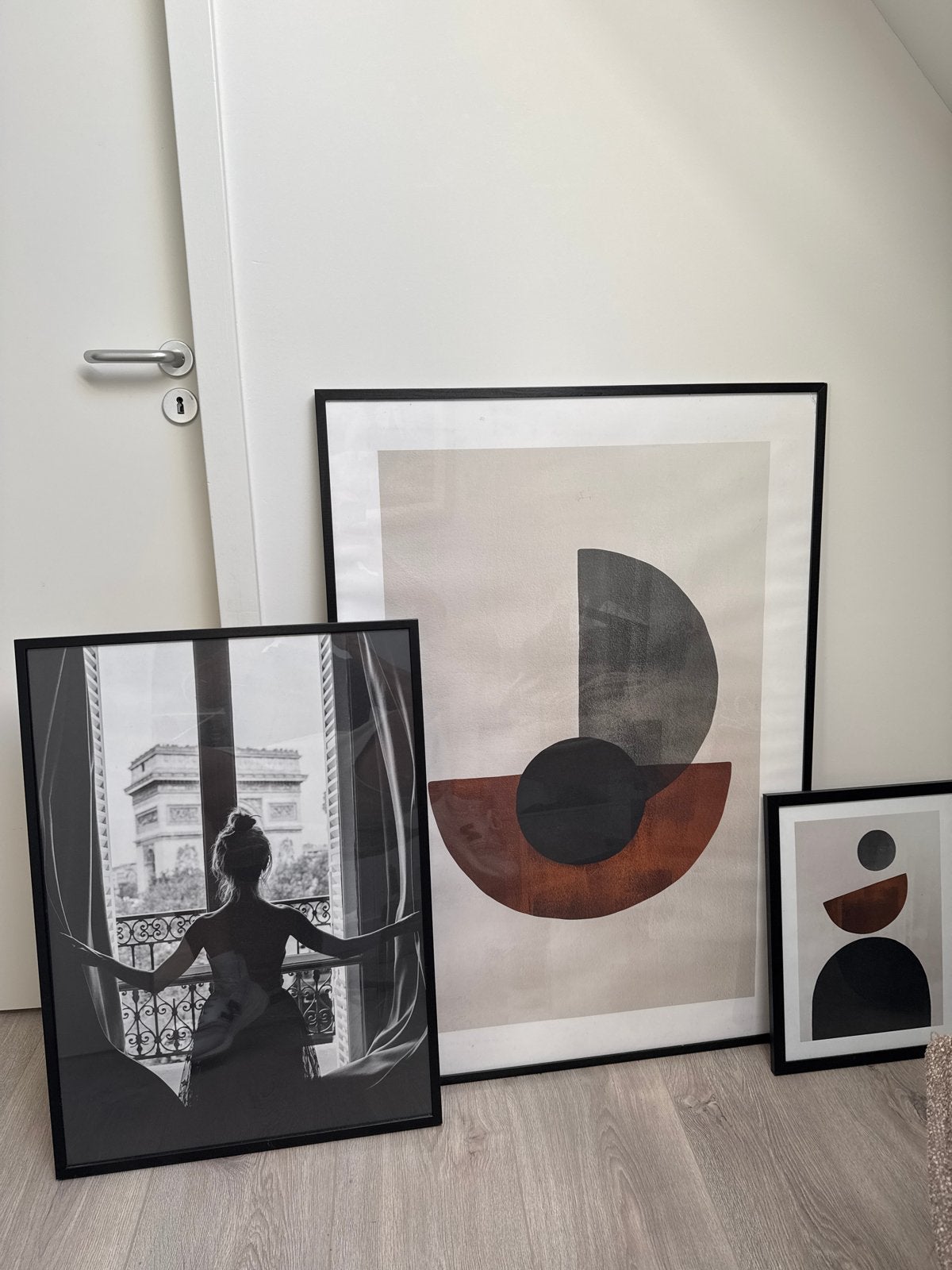 Set van 3 moderne kunstprints met lijsten, Ophalen, 75 – 100, 50 tot 75 cm, Print