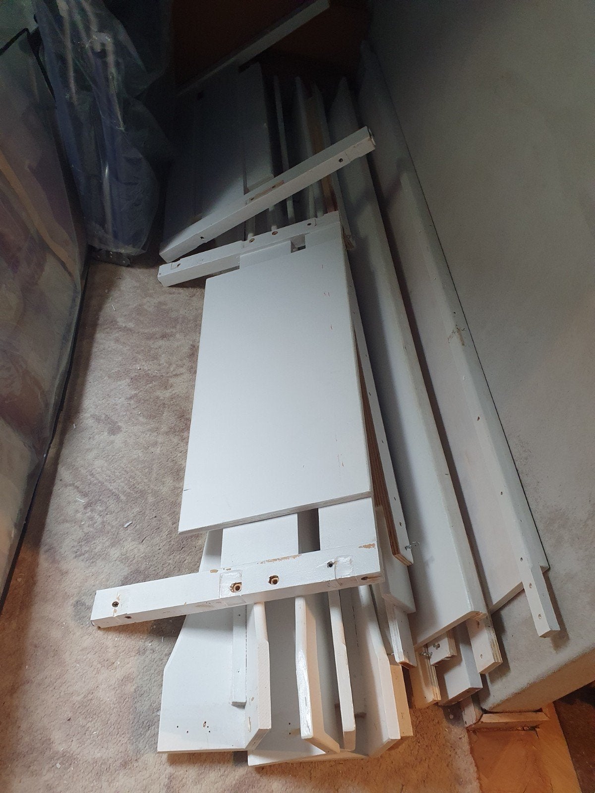 Gratis hemelbed, Huis en Inrichting, Slaapkamer | Bedden, Ophalen, Gebruikt, Eenpersoons, Wit