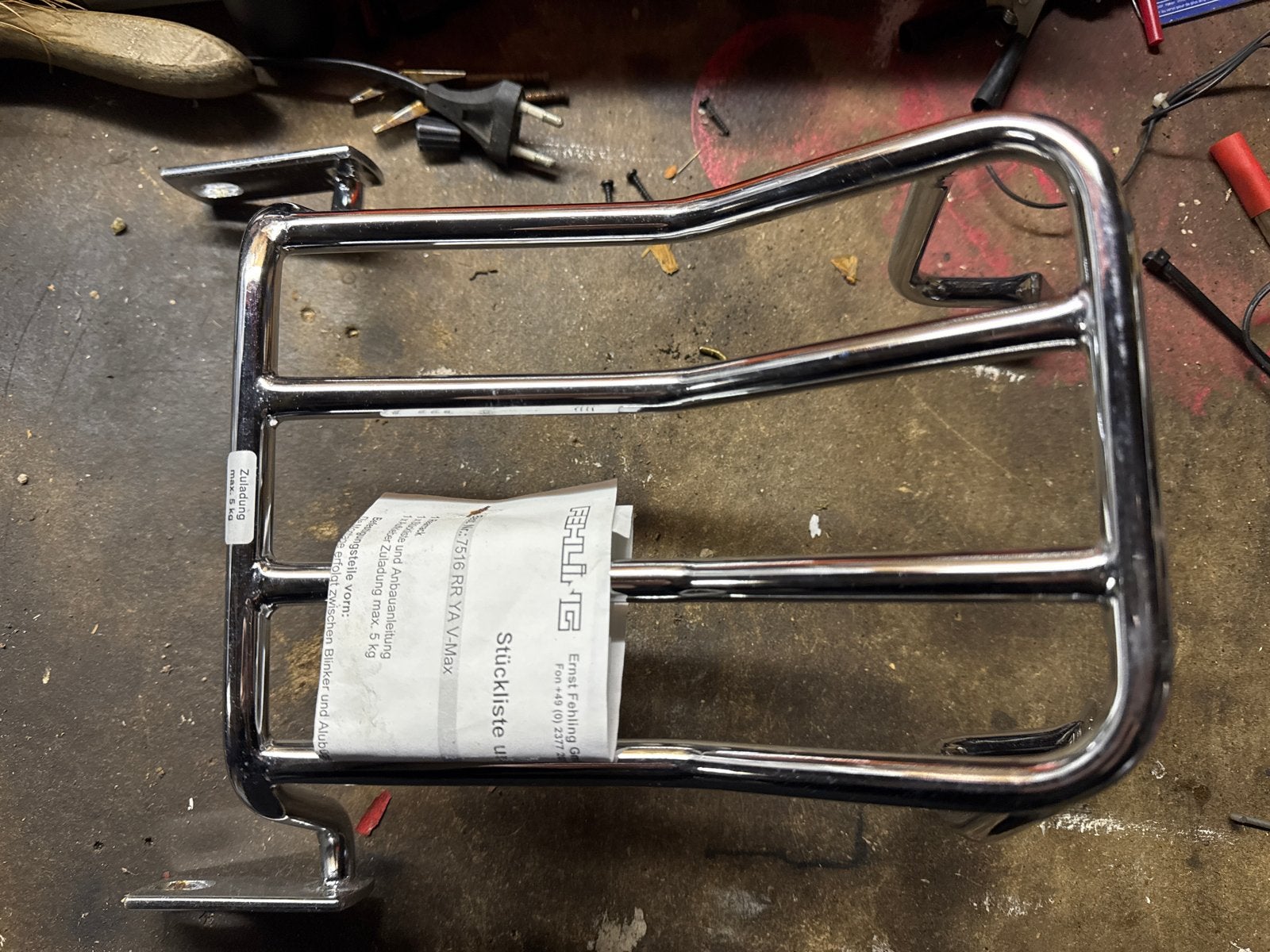 Chromen bagagerek voor Yamaha V-Max (Fehling 7516 RR), Ophalen of Verzenden, Nieuw