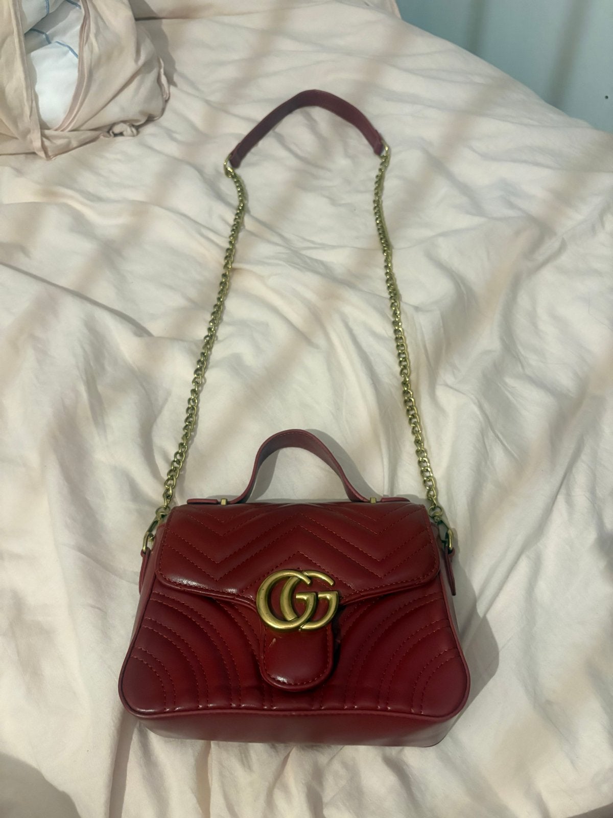 Marmont Mini Top Handle Tas Rood, Ophalen of Verzenden, Gebruikt, Rood, Schoudertasje