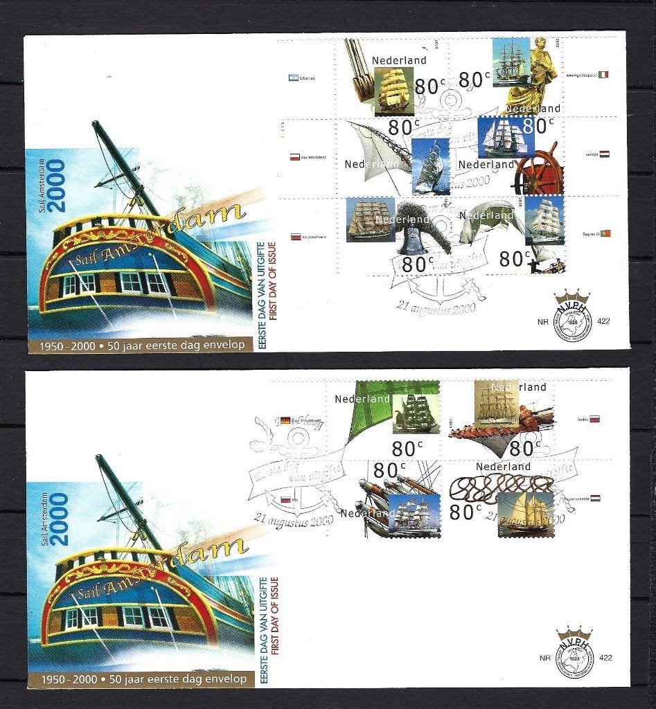 FDC NVPH E422 (2x) onbeschreven, Ophalen of Verzenden, Onbeschreven, Nederland