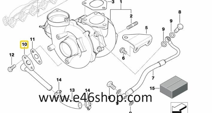 Turbo retourleiding BMW E60 E61 E53 E65 oe 11427785856 org b, -, -, Nieuw, Ophalen of Verzenden