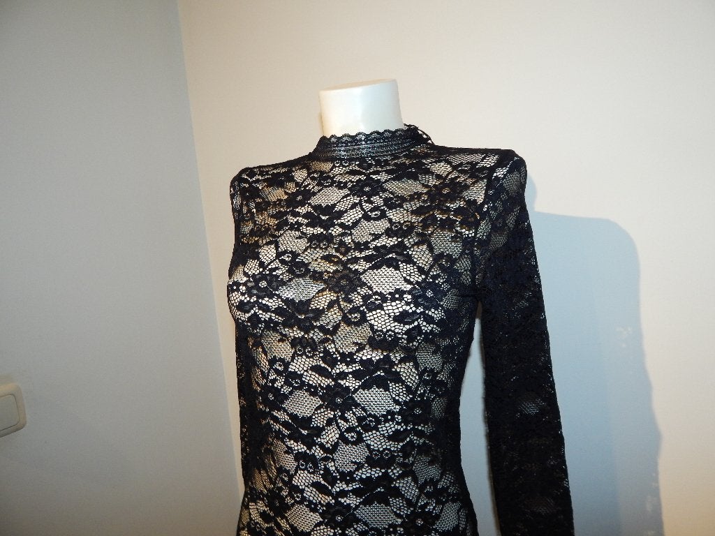 Rosemunde zwart truitje zwarte chique kant voile Nieuw M, Maat 38/40 (M), Verzenden, Zwart, Nieuw