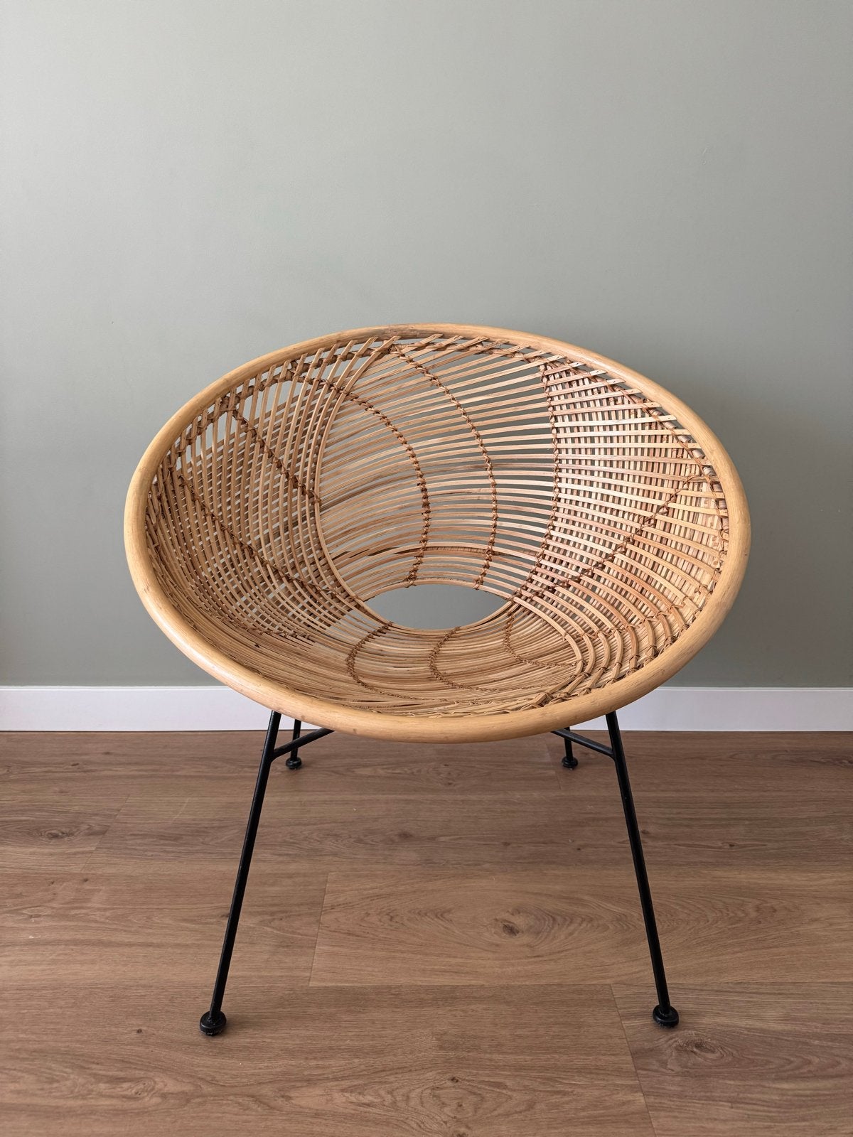 HKliving rotan stoel | Zo goed als nieuw, Ophalen, Bruin, Riet of Rotan, Zo goed als nieuw