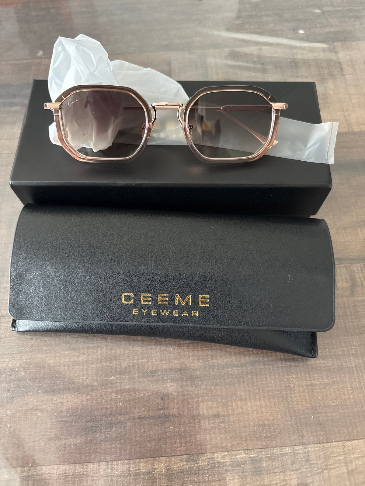 Nieuwe CEEME Eyewear Zonnebril - Stijlvol en Ongebruikt, Overige merken, Zonnebril, Bruin, Nieuw
