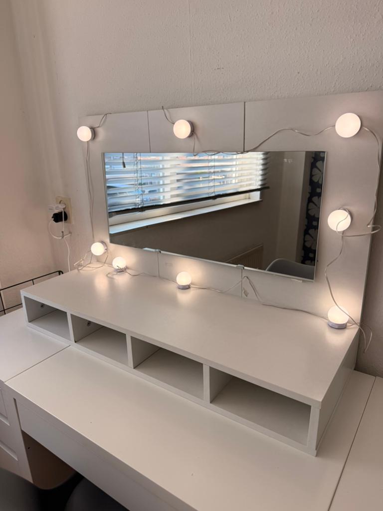 Hollywood spiegel, Huis en Inrichting, Ophalen, Zo goed als nieuw, 75 tot 100 cm, Minder dan 100 cm