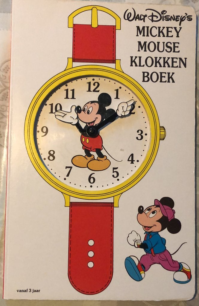 Walt Disney's Mickey Mouse Klokkenboek Klokken boek Ned., Verzamelen, Ophalen of Verzenden, Mickey Mouse, Gebruikt, Overige typen