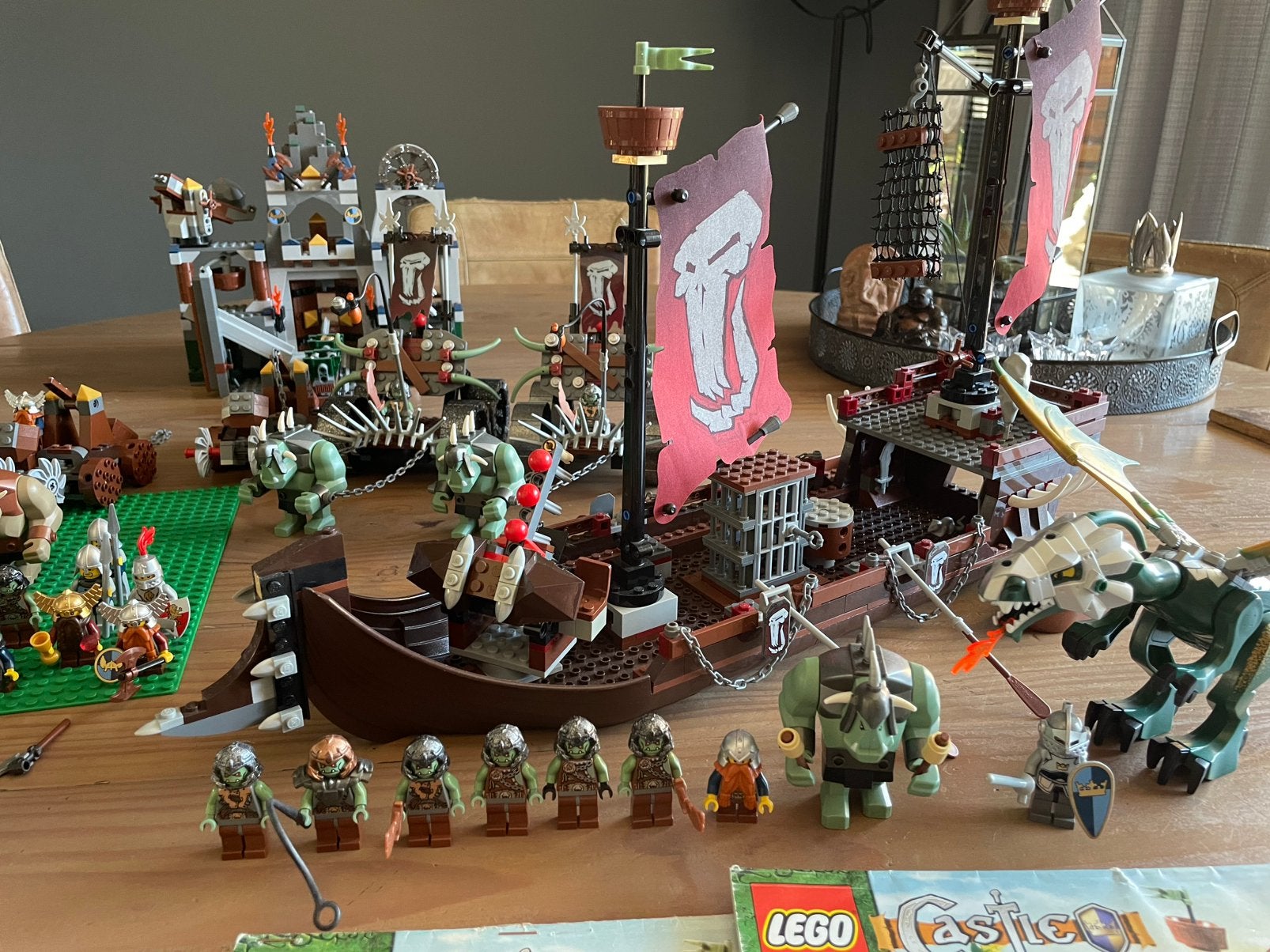 Lego Castle troll Warschip 7048, Ophalen, Lego, Zo goed als nieuw, Compleet
