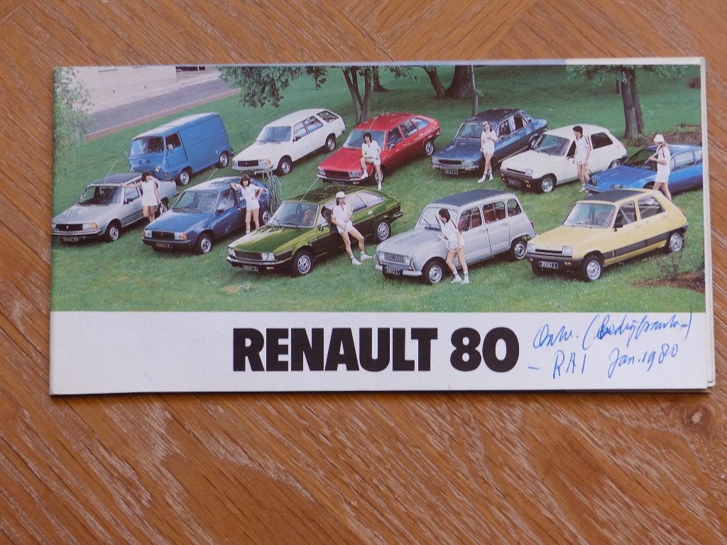 Renault 1980 modellen brochure, Verzenden, Gelezen, Renault