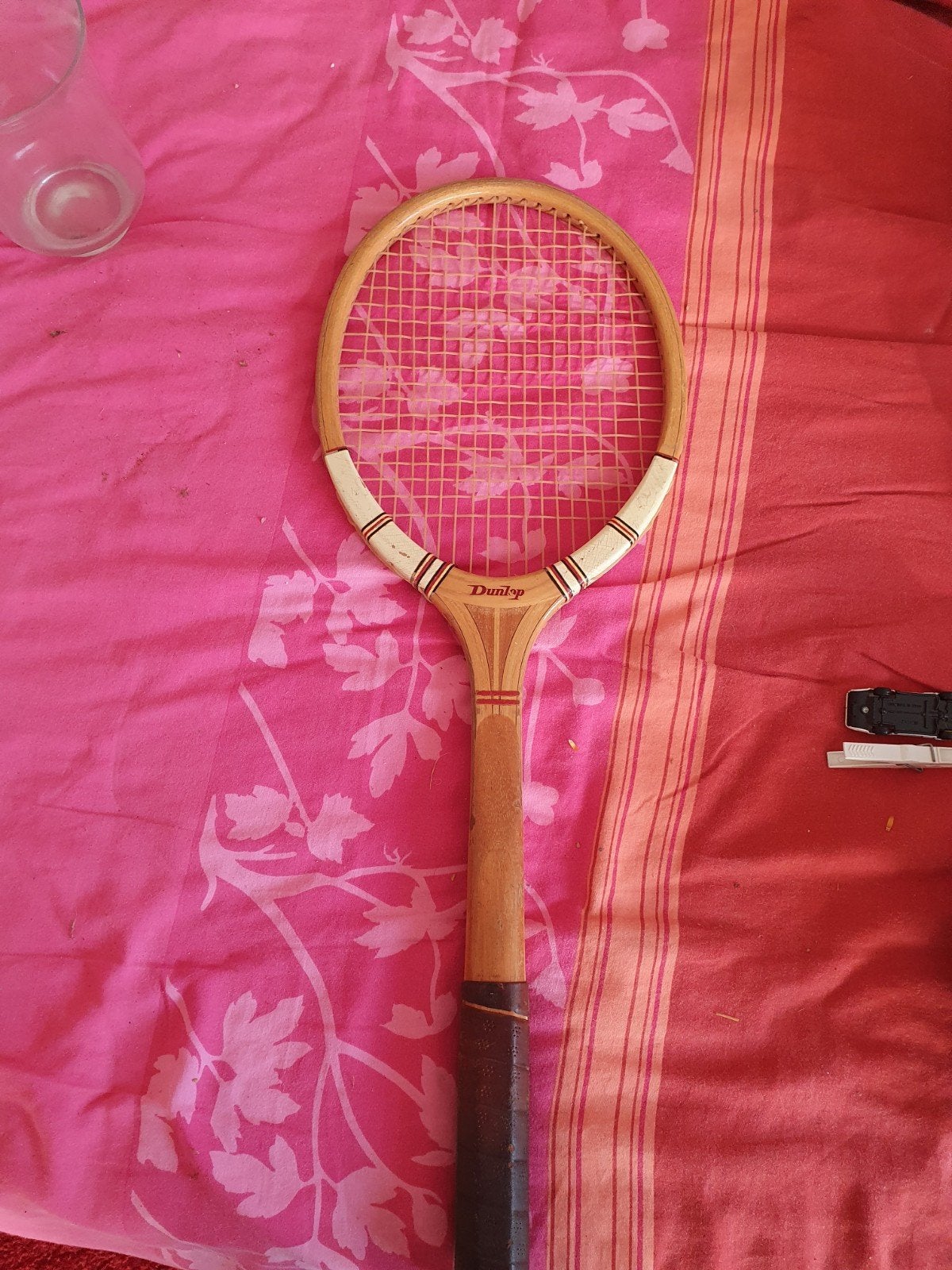 Vintage Dunlop houten tennisracket, Sport en Fitness, Ophalen, Gebruikt, Racket, Dunlop