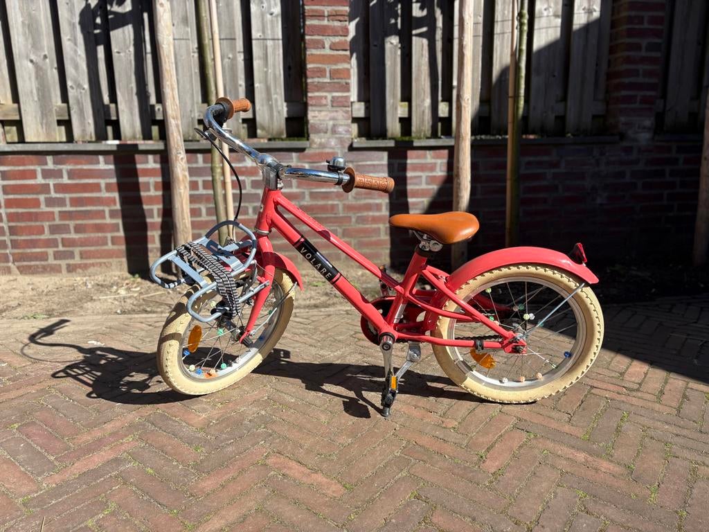 Volare Melody kinderfiets - 16 inch - rood, Ophalen, Gebruikt, Terugtraprem, 16 tot 20 inch