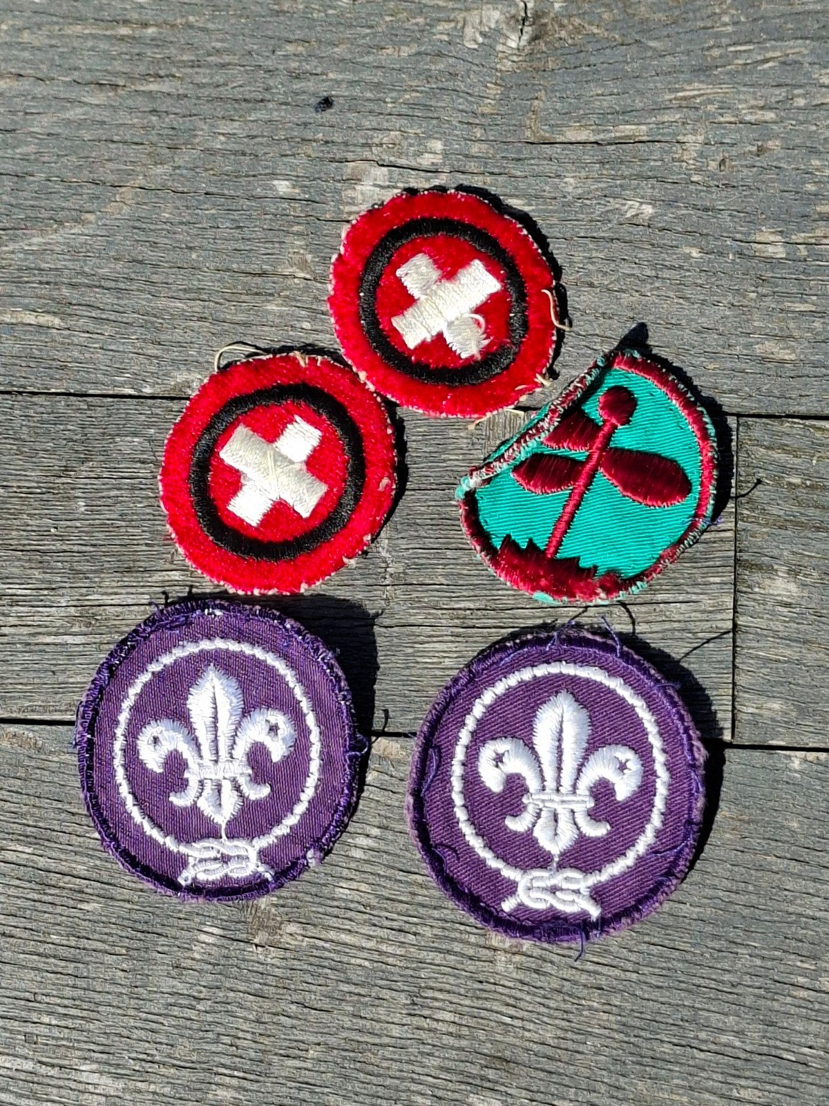 5 scouting patches, Verzamelen, Scouting, Ophalen of Verzenden, Gebruikt, Embleem, Speld of Insigne