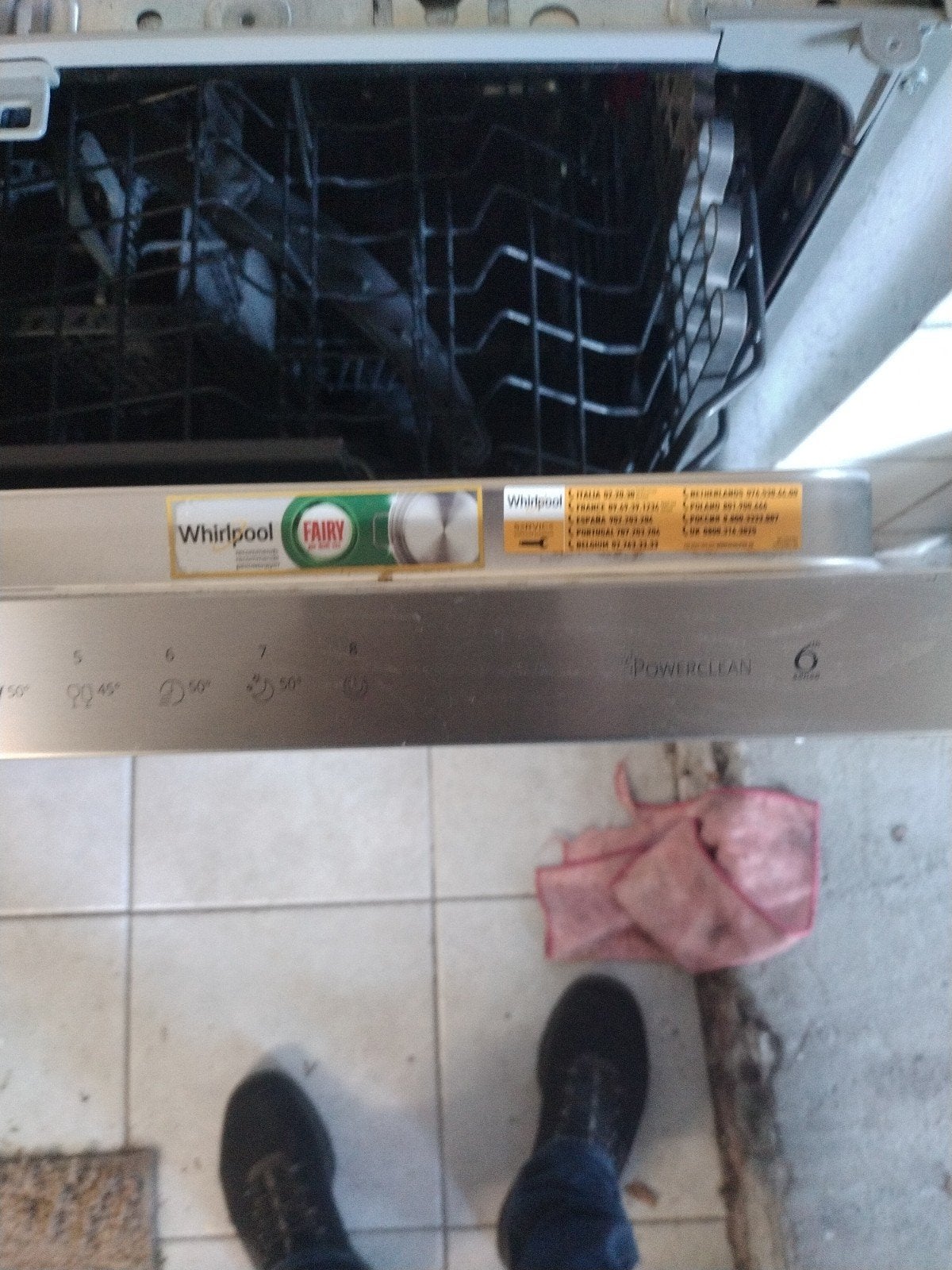 Whirlpool Powerclean vaatwasser - Inbouw, Ophalen of Verzenden, Gebruikt, Inbouw, 60 cm of meer