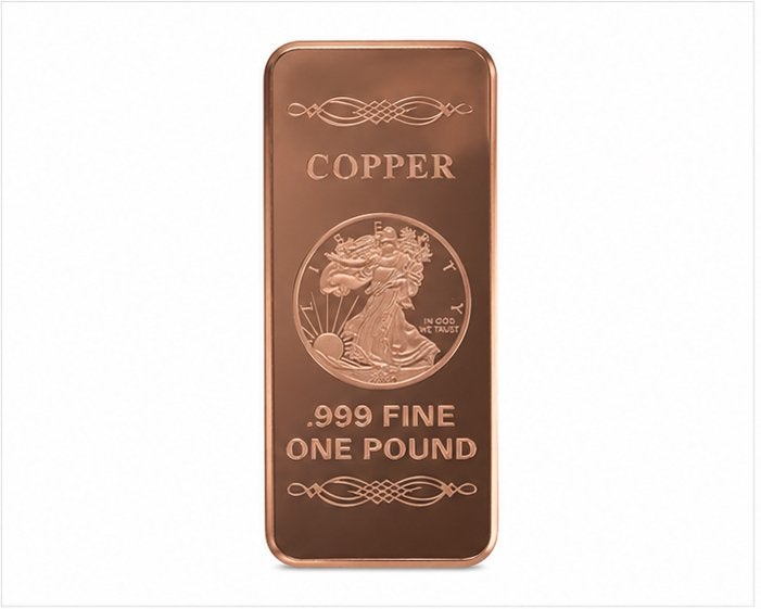10x Koper Baar .999 Fijn - American Eagle Design, Ophalen of Verzenden, Koper