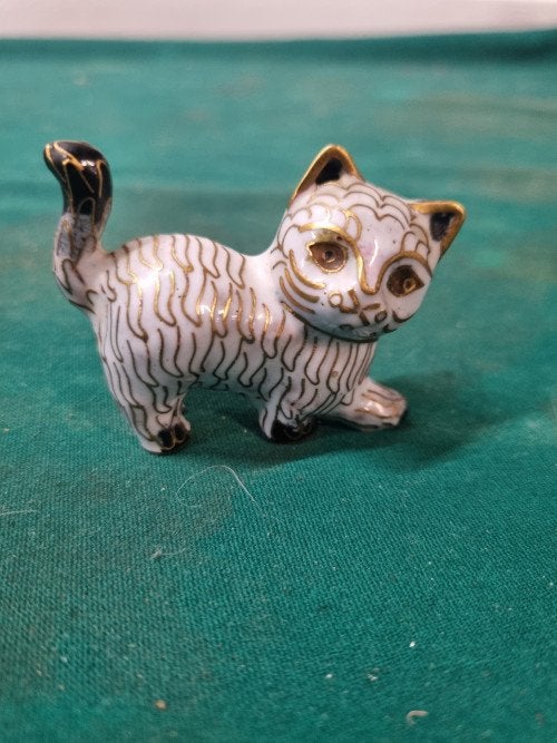 beeld poes vi tage cloisonne emaille, Verzamelen, Ophalen of Verzenden