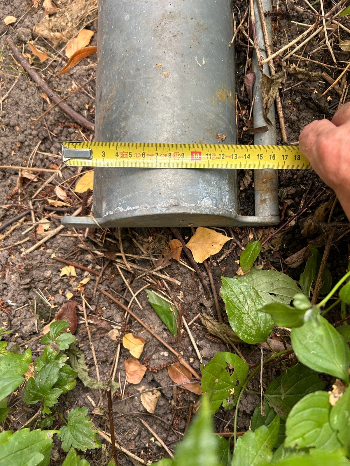Zinken mastgoot 150mm x 485cm met beugels en afvoergat, Ophalen, 4 tot 6 meter, Zo goed als nieuw, Zink
