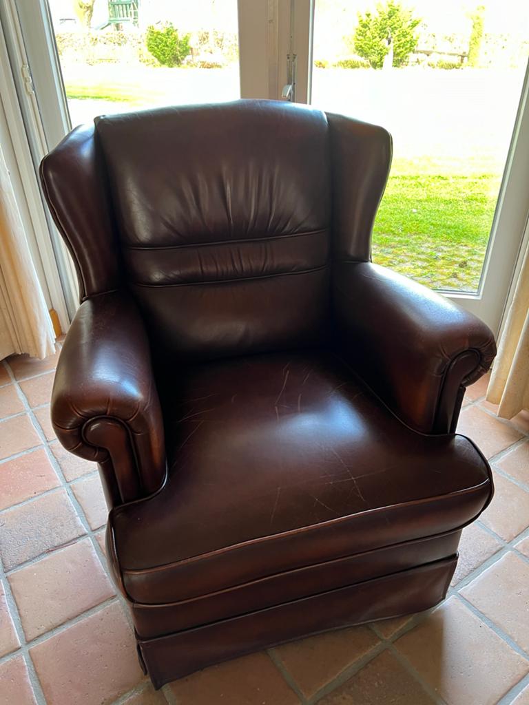 Luxe Elektrische Leren Fauteuil - Comfort en Stijl, Huis en Inrichting, Fauteuils, Gebruikt, Minder dan 75 cm, Leer, 50 tot 75 cm
