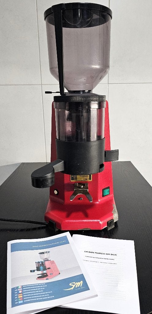 La San Marco SM 90/A koffiemolen – getest & compleet, Ophalen, Metaal, Rood, Overige merken