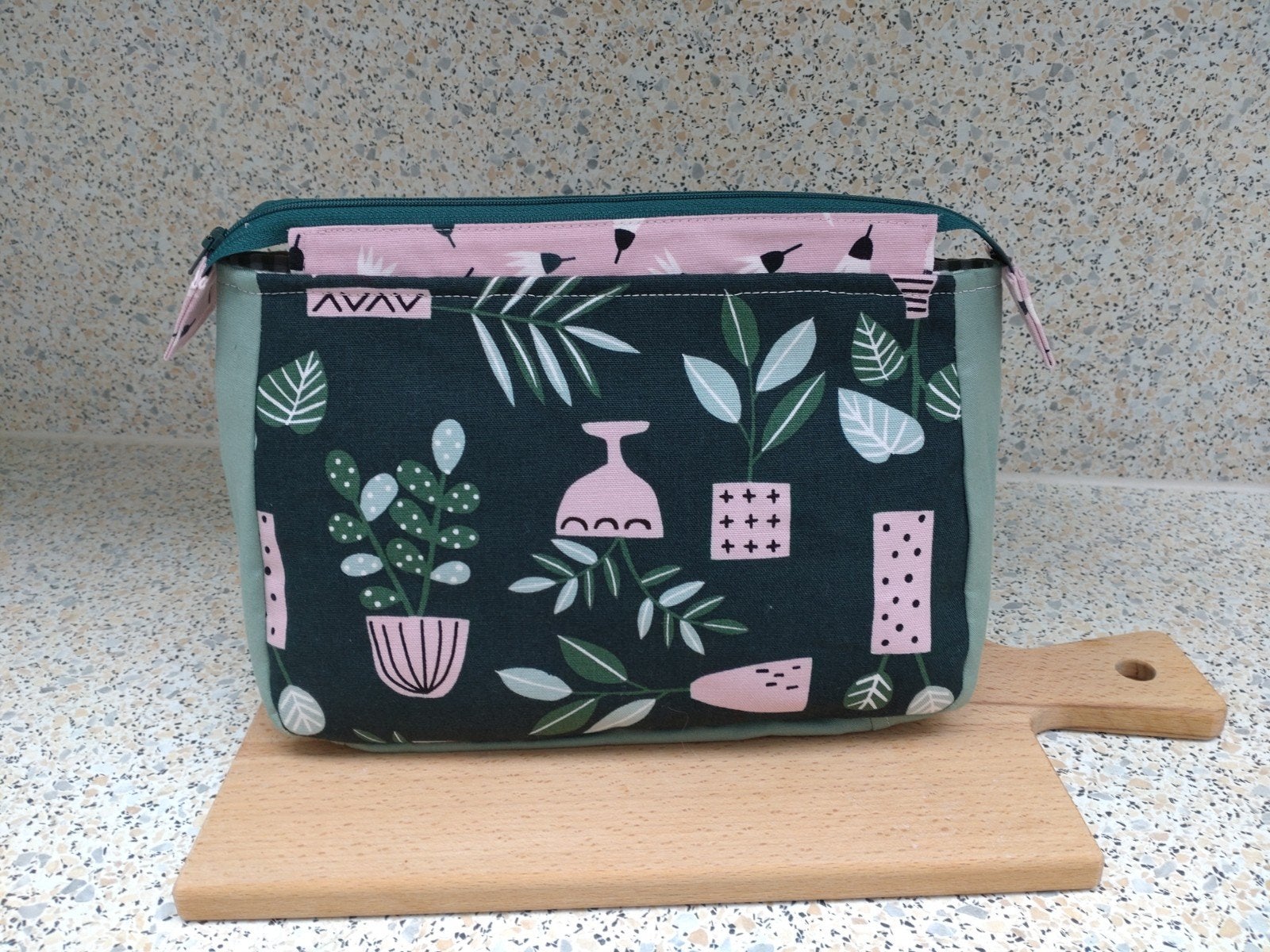 Handwerktas / Toilettas / Projecttas - Groen geruit, Ophalen of Verzenden, Nieuw, Groen, Heer of Dame