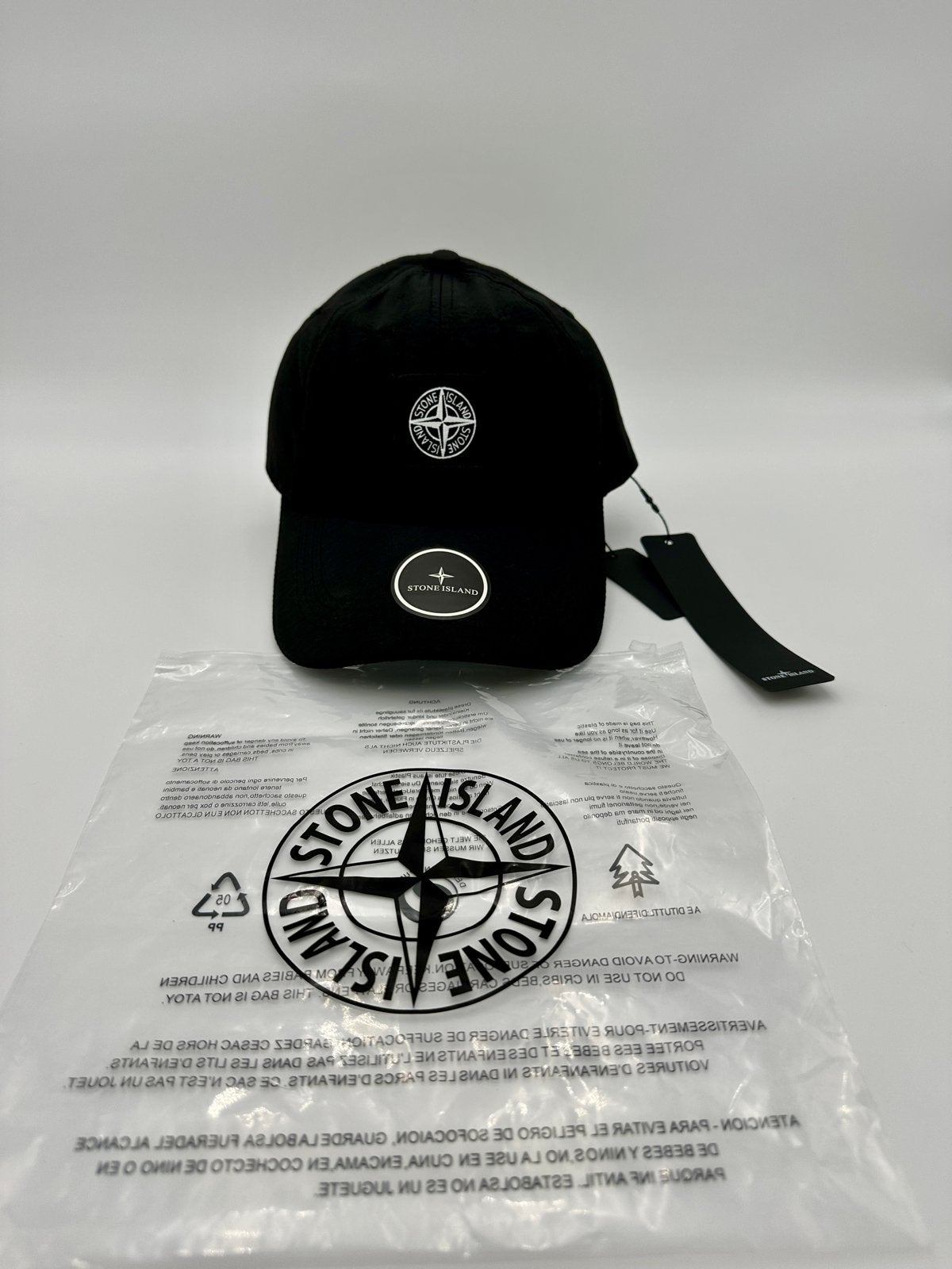 Nieuwe Stone Island pet zwart - Inclusief label, Verzenden, Nieuw, One size fits all, Pet