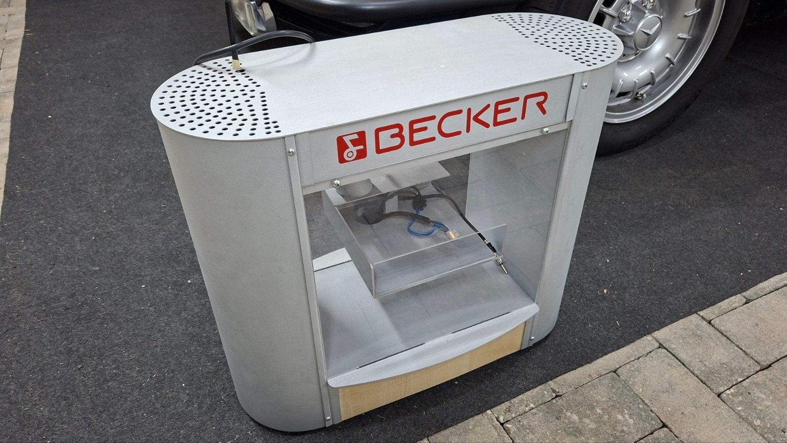 becker vitrine display toonbank reclame, Ophalen of Verzenden, Zo goed als nieuw
