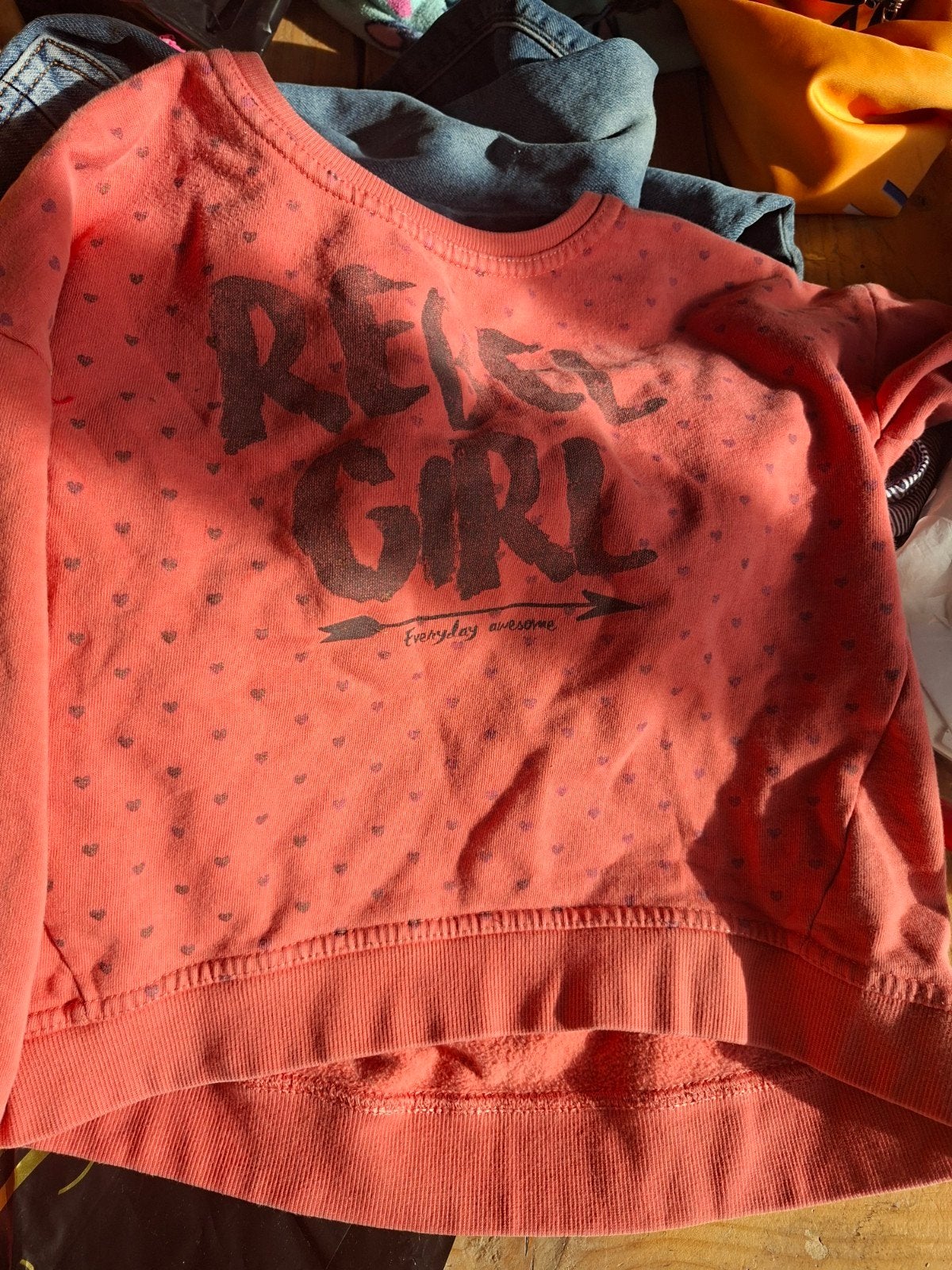 Leuke roze sweater 'Rebel Girl' van Blue Seven, Ophalen of Verzenden, Gebruikt, Blue Seven, Meisje