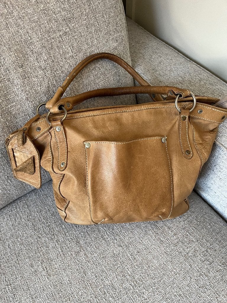 Dames Cowboybag, Ophalen, Gebruikt, Bruin, Handtas