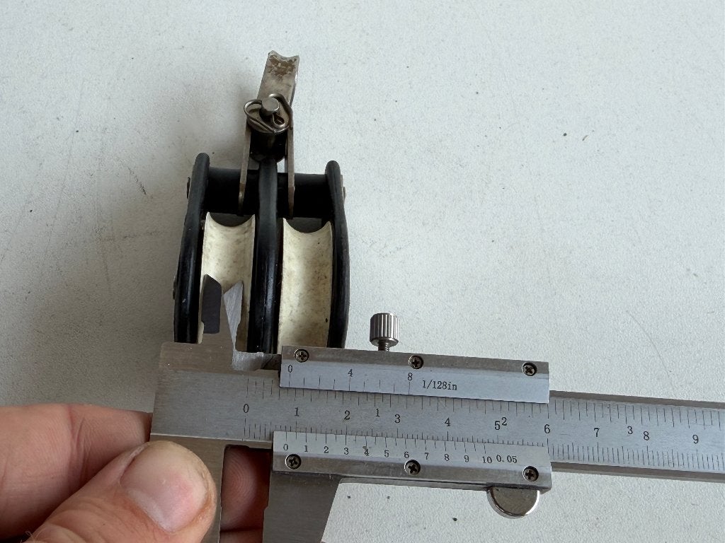 Barton 2 schijfs blok 35 mm tot 8 mm lijn, Watersport en Boten, Accessoires en Onderhoud, Ophalen of Verzenden, Gebruikt, Lijn of Blok