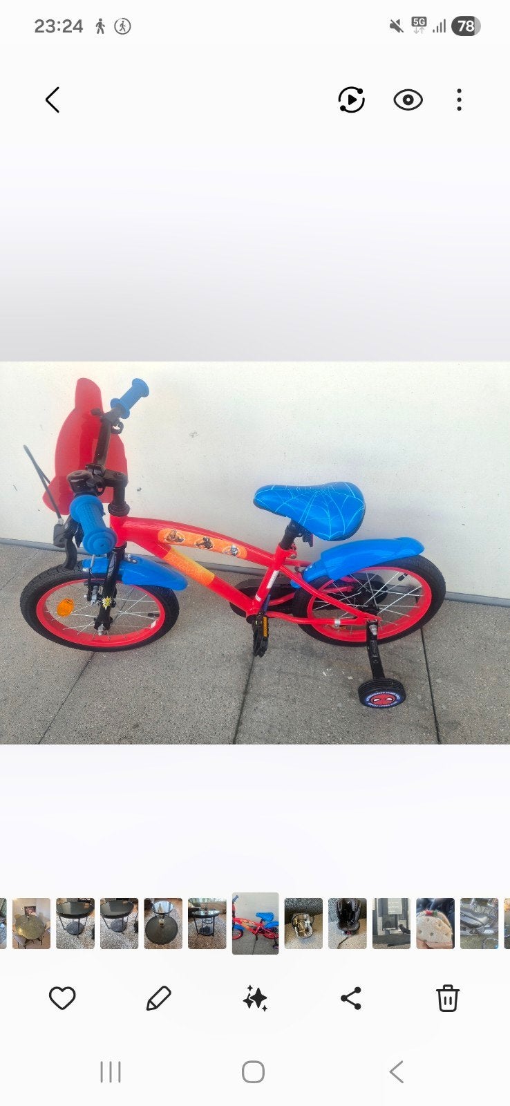 Kinderfiets Spiderman met zijwieltjes, Ophalen of Verzenden