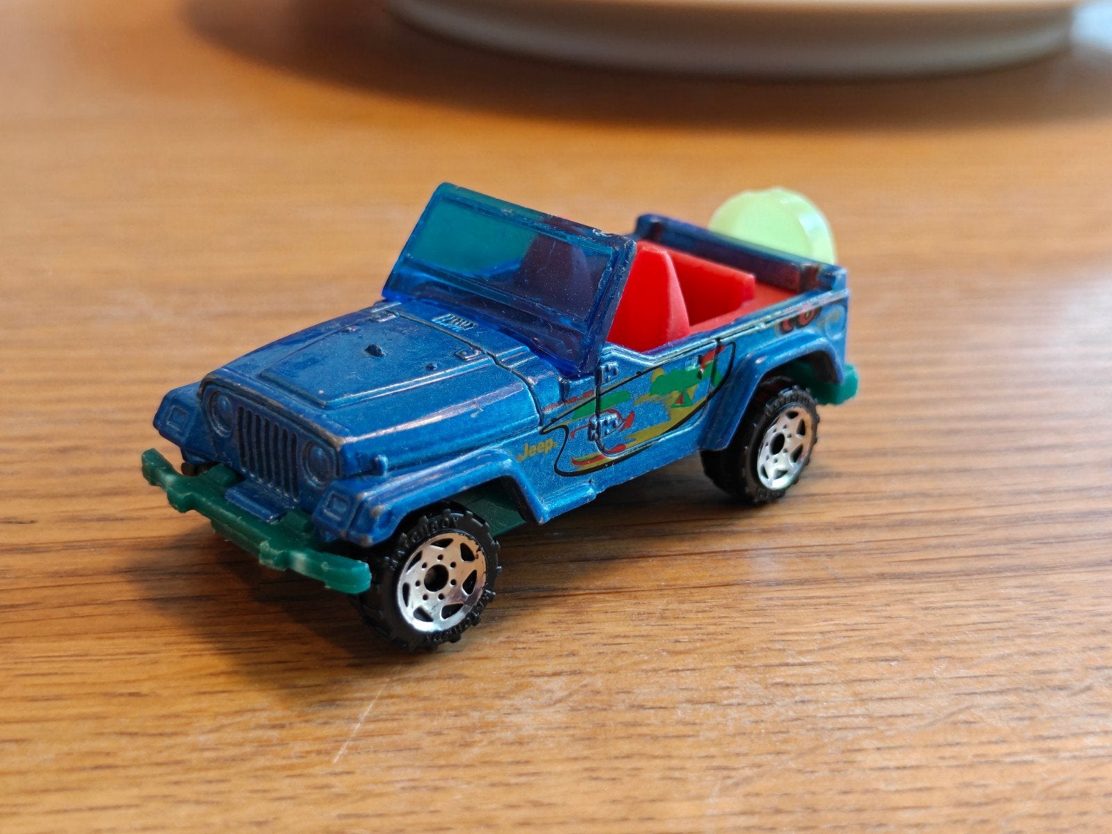Matchbox JEEP Wrangler BLAUW, Ophalen of Verzenden, Zo goed als nieuw, Auto