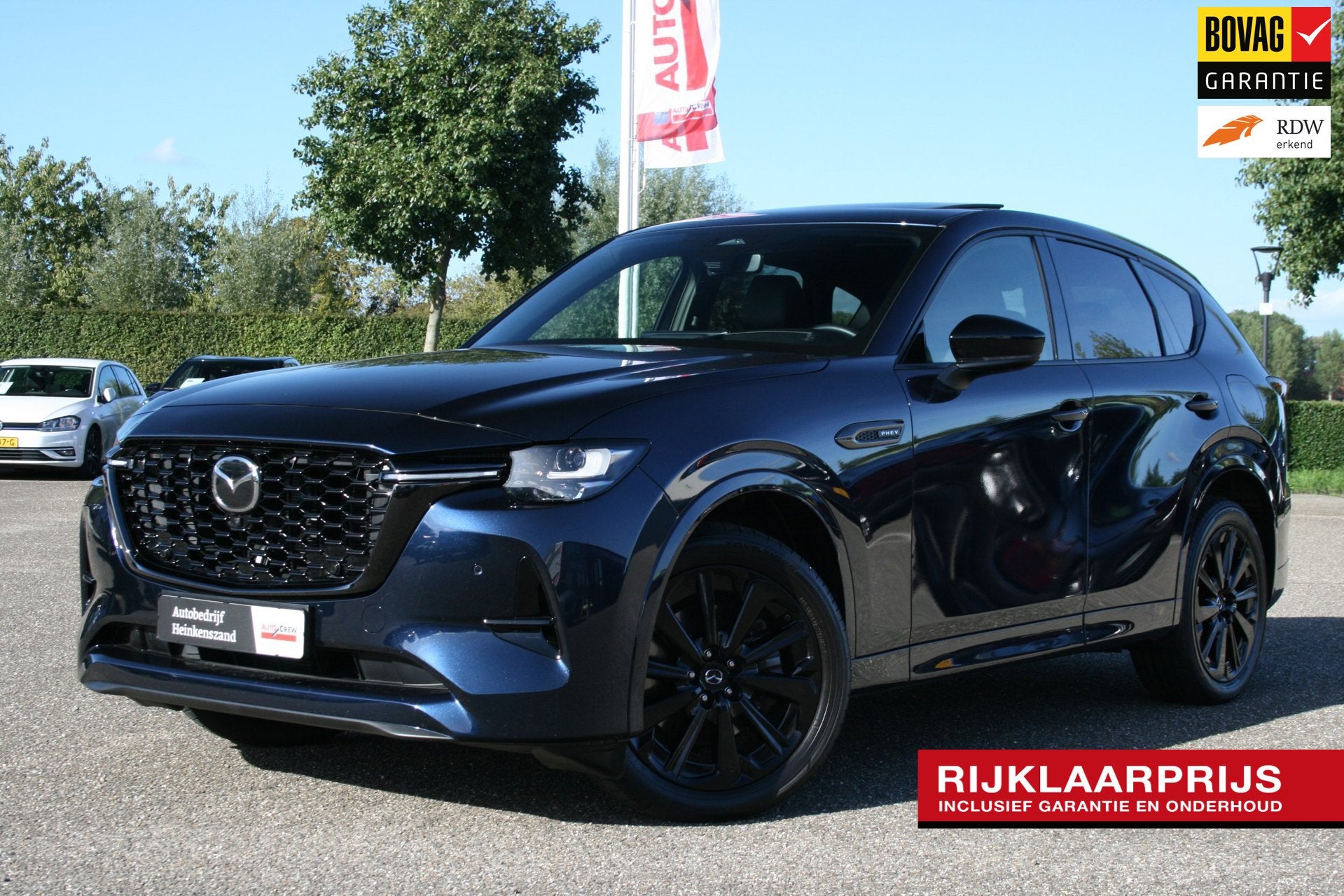 Mazda CX-60 2.5 e-SkyActiv PHEV Homura Plus, Auto's, Gebruikt, Zwart, 4 cilinders, Blauw