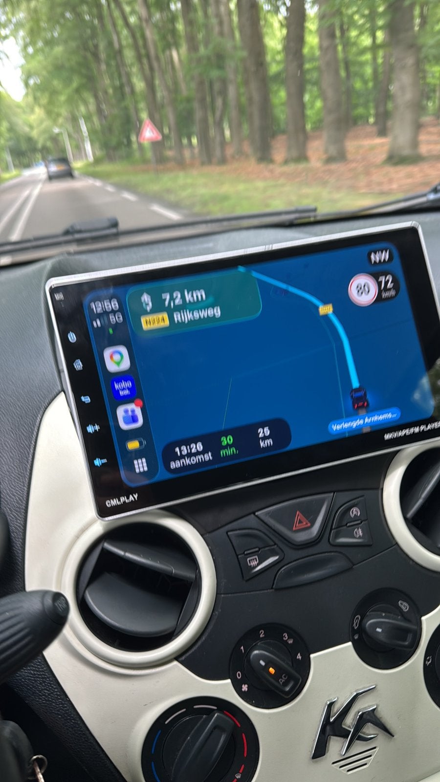 Ford Ka 2007 t/m 2016 Autoradio met CarPlay & Android Auto, Auto diversen, Autoradio's, Ophalen of Verzenden, Zo goed als nieuw
