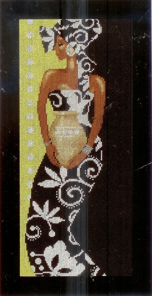 Cado KOOPJE lanarte borduurpakket AFRICAN LADY IN VASE 35136, Ophalen of Verzenden, Nieuw, Handborduren, Borduurpakket