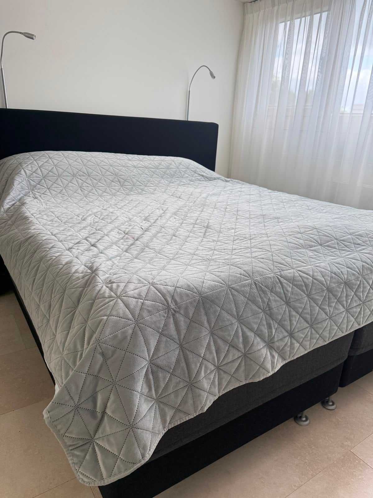 Elektrisch tweepersoonsbed 180x200 Swiss Sense met extra's, Ophalen, Zwart, Tweepersoons, 180 cm
